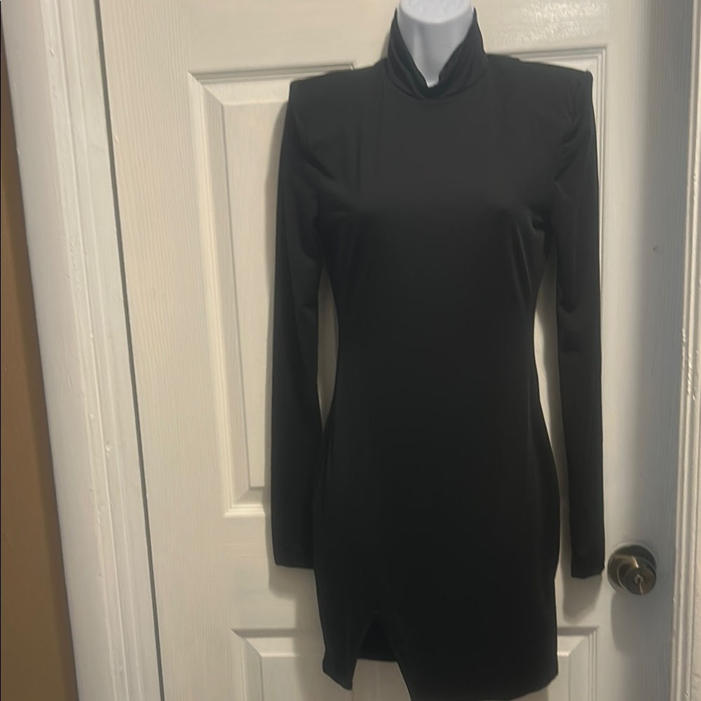 SHEIN Black Long Sleeve Dress